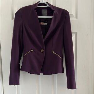 Smart set XXS Purple Women's Blazer with gold detail